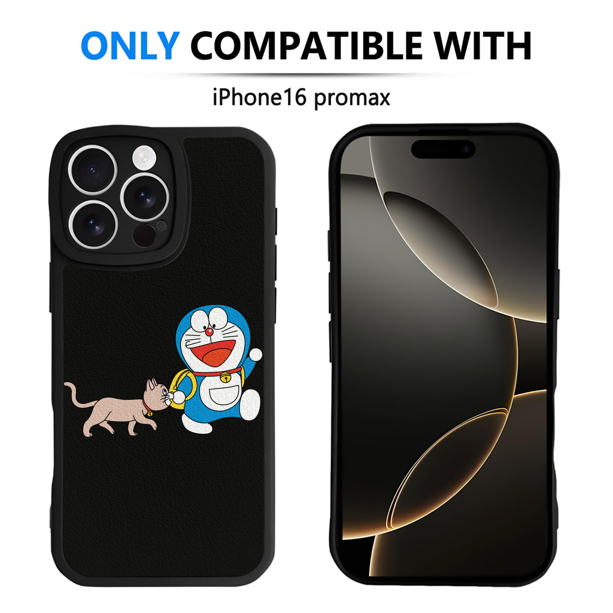 （画像用） ドラえもん Doraemon 【iPhone 16シリーズ対応】シリコンスマホケース（レザー調） 材質：シリコン